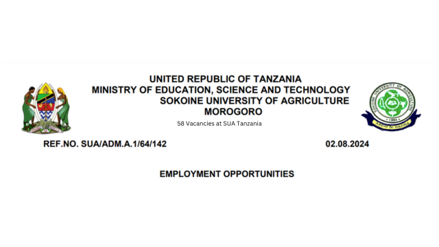 58 Vacancies at SUA Tanzania