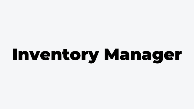 Inventory Manager Jobs Description