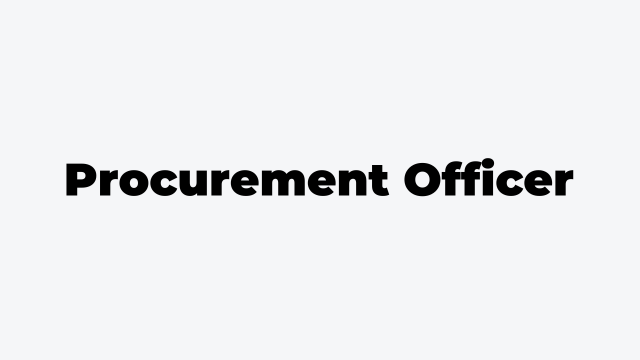 Procurement Officer Jobs Description