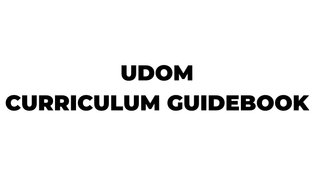 UDOM Curriculum Guidebook (2024 / 2025)